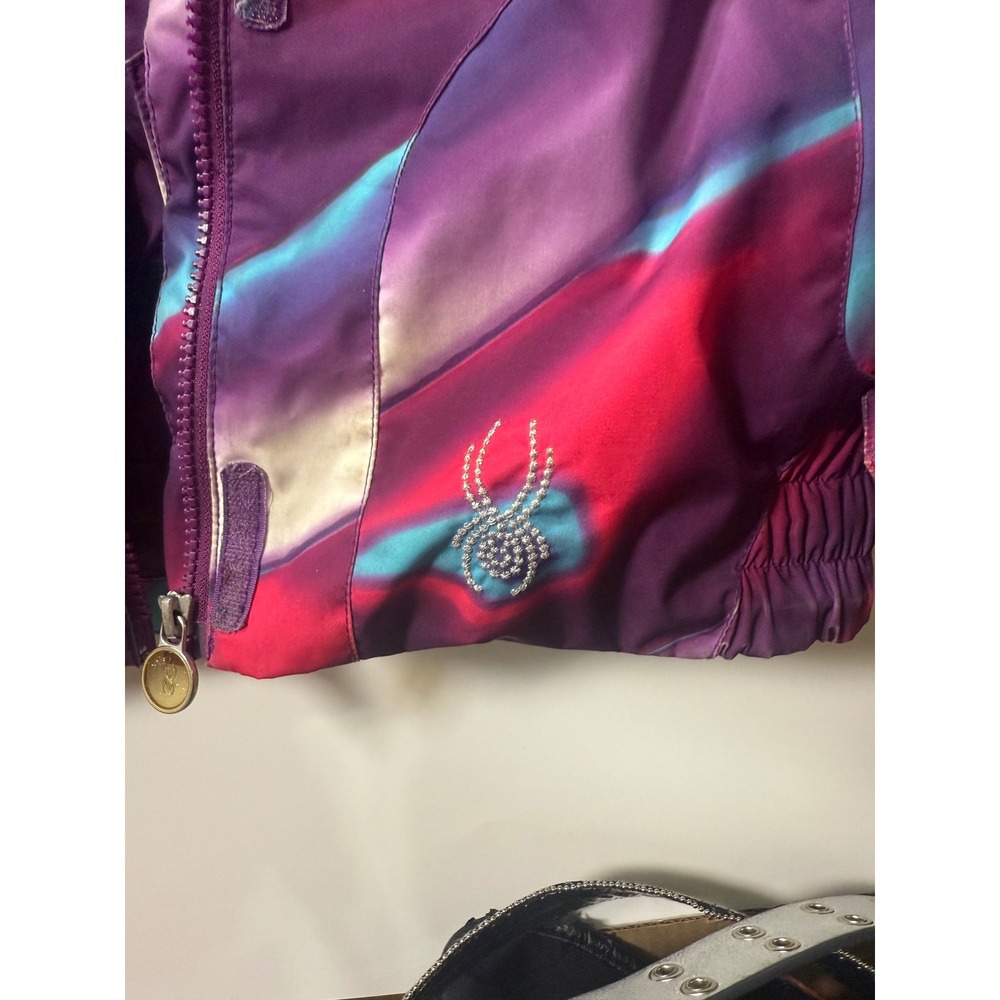 Girls Size 18 Spyder Ski Style Jacket Good Condition No Hood - Picture 2 of 8